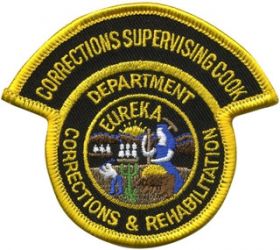 CORRECTIONS SUPERVISOR COOK TAB on top of CDCR ROUND PATCH